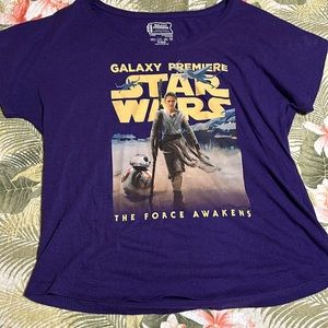 Star Wars The Force Awakens purple Galaxy Premier T-shirt, ladies Large